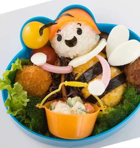 おにぎりミツバチの、やる気満々給食当番