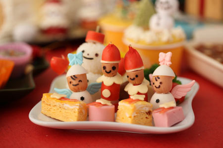ウィンナーでクリスマス　飾り切り