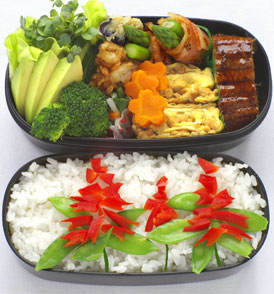 真夏のお弁当 オーム貝とサルビア 20110729enta_3770.jpg