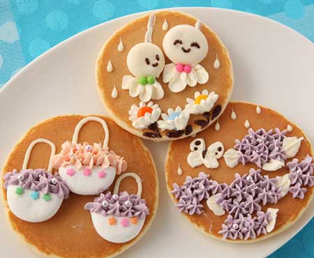 雨の日のホットケーキ デコ