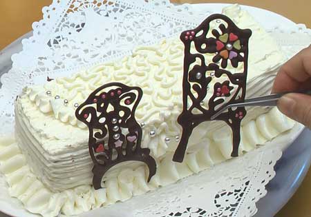 お茶会にご招待 ケーキのアレンジ