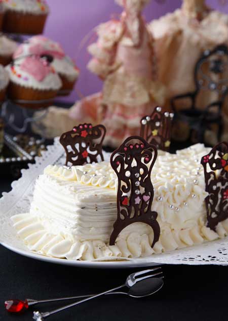 お茶会にご招待 ケーキのアレンジ