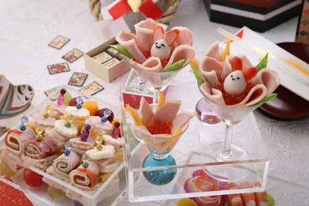ホームパーティーで楽しいポップなお節 20120106ihamu_09738.jpg