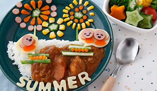 夏休みの絵日記ランチ -夏祭り♪