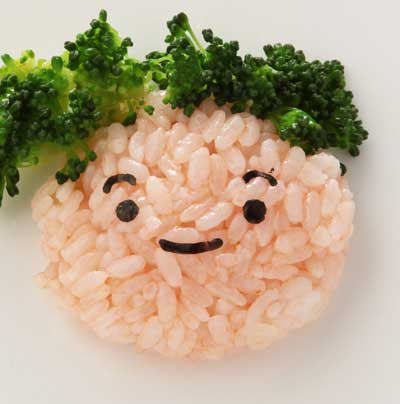 おにぎりを変身させる！アフロな男の子